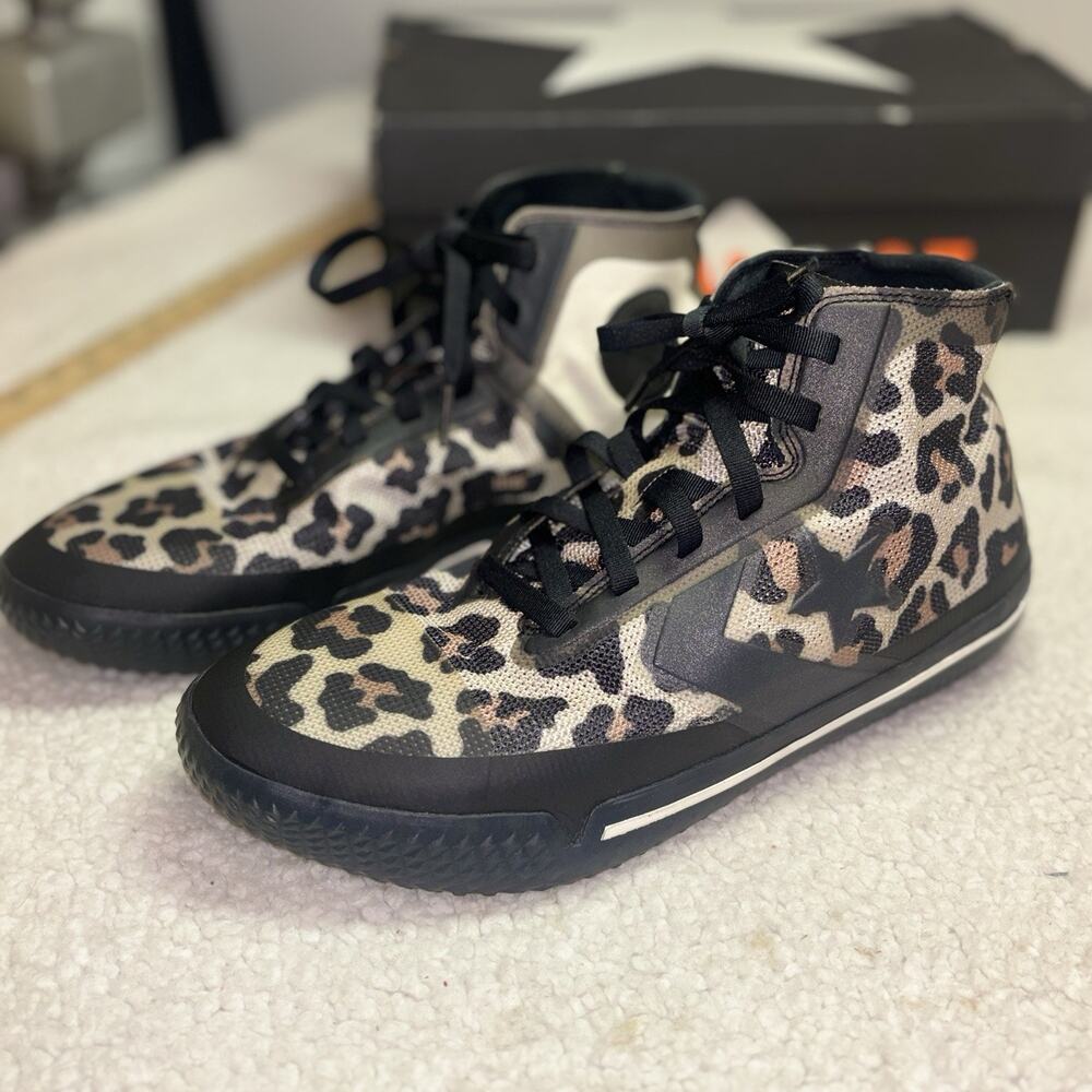 Converse React Mens Size 10 All Star Pro BB Leopard Sneakers Shoes 166451C Rare
